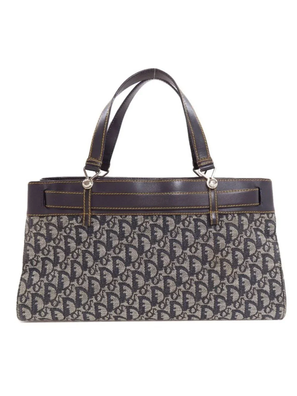 Dior Belt Tote Trotter Print Canvas Leather